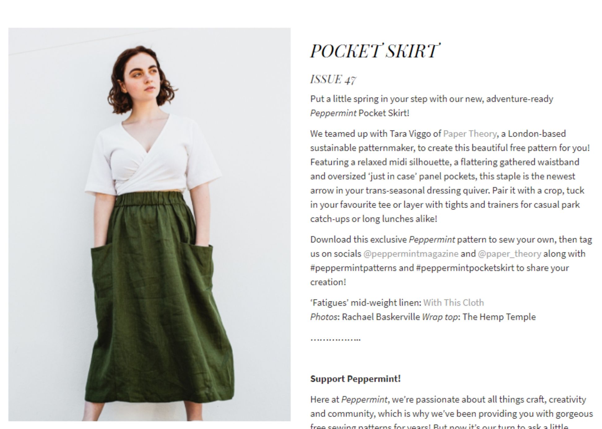 Jess and Kate Create The Pocket Skirt | Blog | Art Fabrics